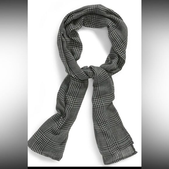 Leith Menswear Plaid Scarf NWT - Picture 2 of 5